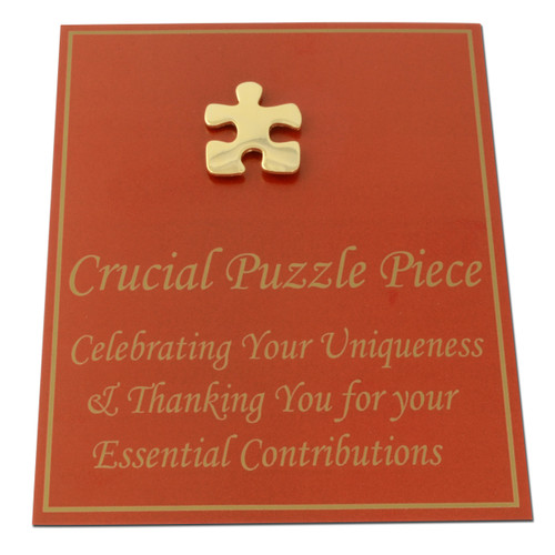 Crucial Puzzle Piece Gift Card and Lapel Pin