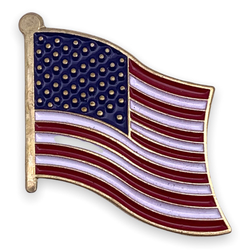 K24 US Flag Die Struck Lapel Pin