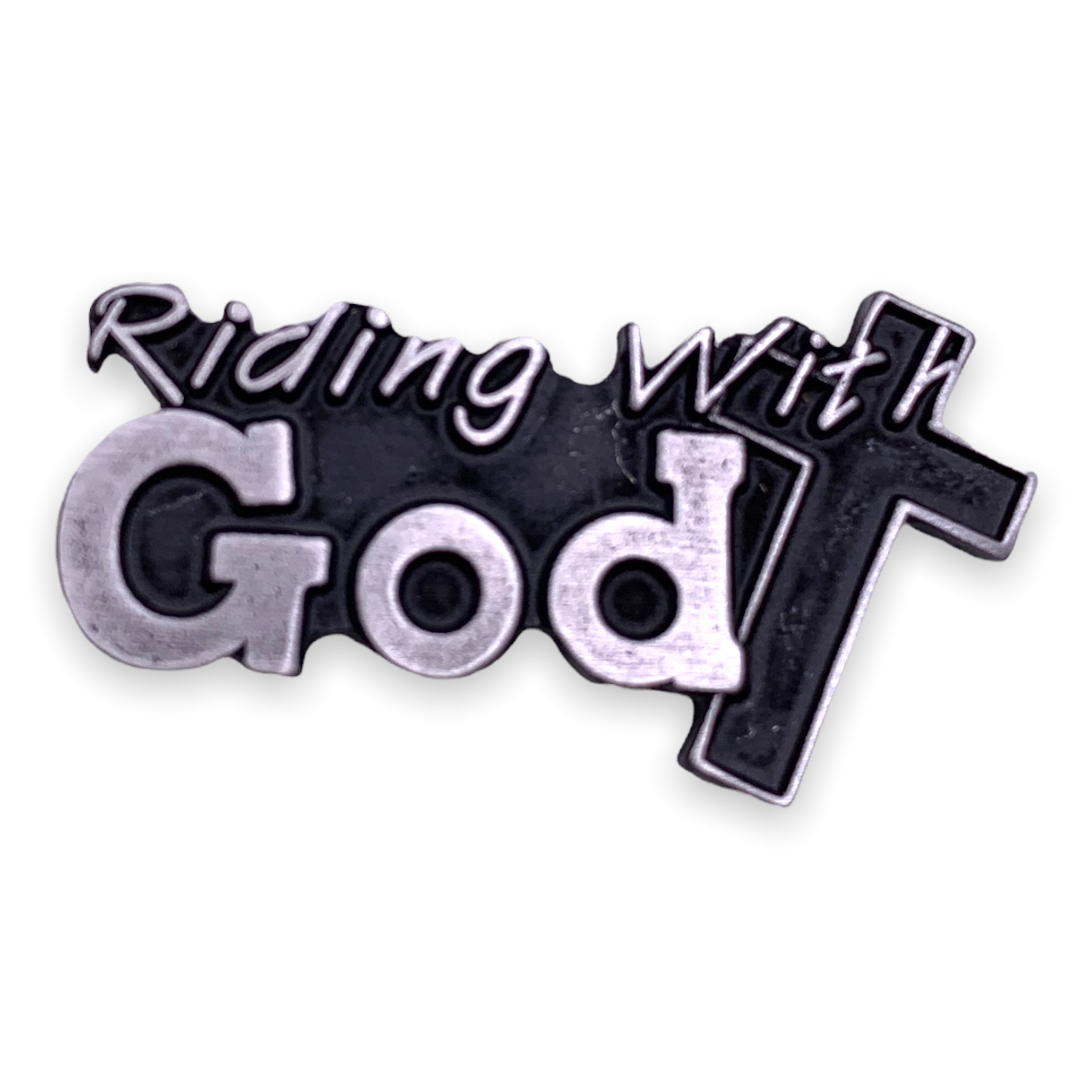 Riding with God Christian Biker Pins | StockPins.com