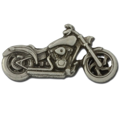 Motorcycle Lapel Pin classic harley style bike | StockPins.com
