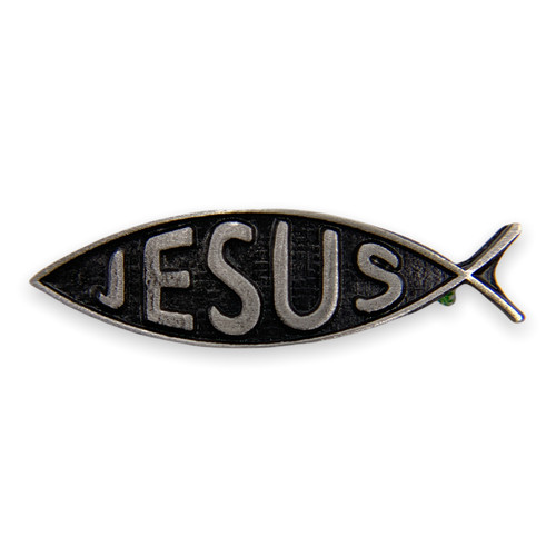 M26 Jesus Fish Pin, Christian Pin