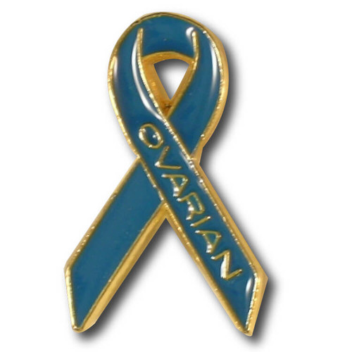 Ovarian Cancer Awareness Ribbon Pin | Cancer Support Ribbon