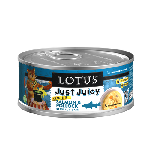 Lotus Cat Can Just Juicy Stew Salmon & Pollock