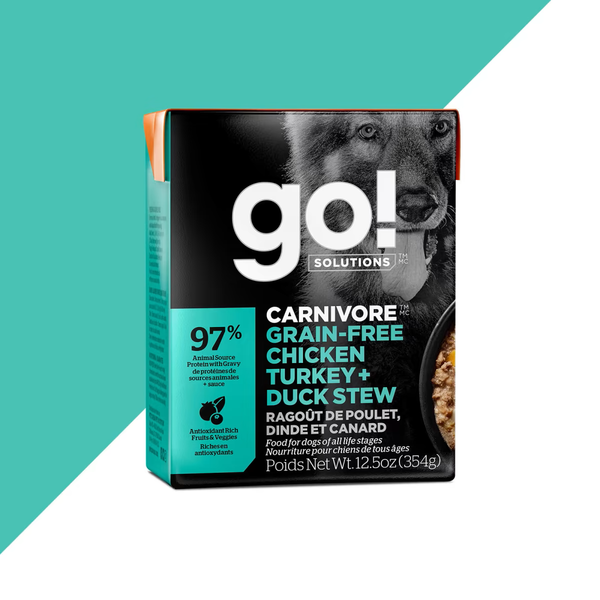 Petcurean Go! Carnivore Dog Tetra Pak Chicken, Turkey & Duck Stew