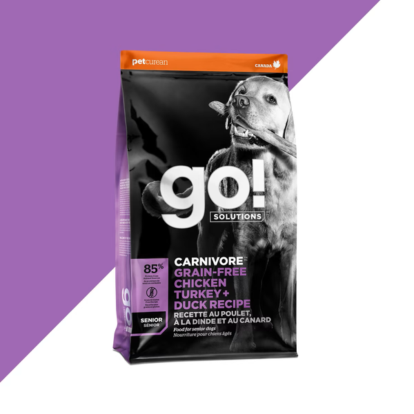 Petcurean Go! Carnivore Senior Dog Kibble Chicken, Turkey & Duck