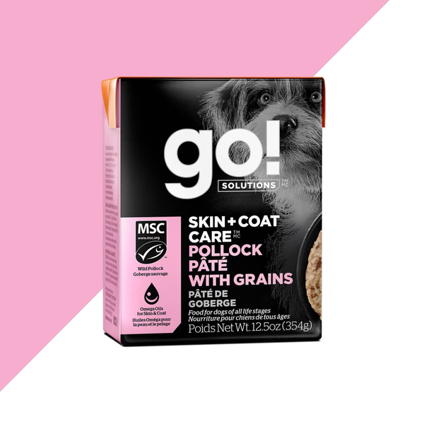 Petcurean Go! Skin & Coat Care Dog Tetra Pak Pollock Pate