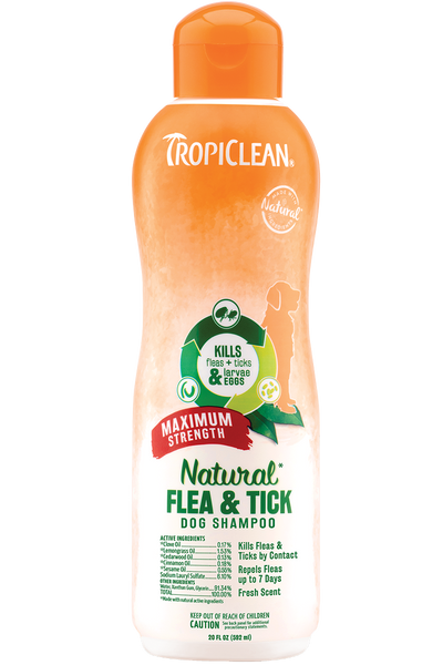 Flea & Tick Maximum Shampoo for Dogs Tropiclean