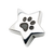 A beautiful sterling silver star charm with one paw print to honor your beloved pet in a unique way.  Fits any 2.8 mm bracelet, including the PR109B NozyPaws Bracelet.  Does not hold cremated remains.