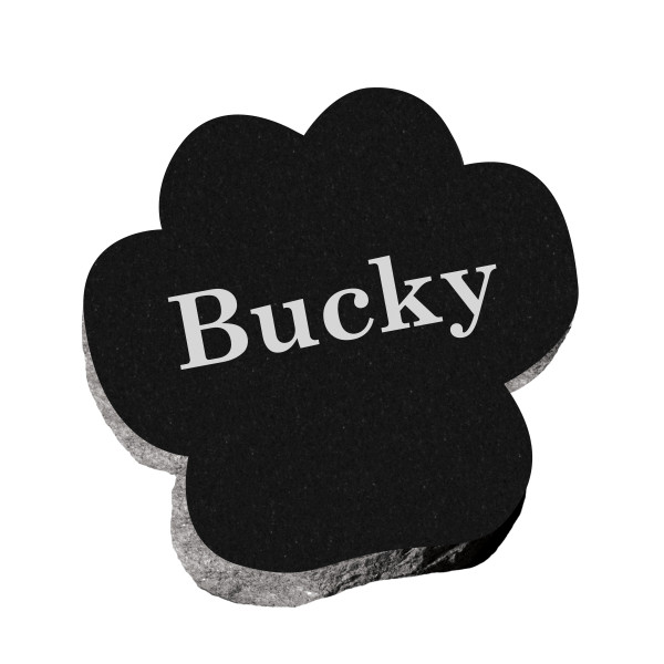 PR38 Black Granite Paw Print Marker