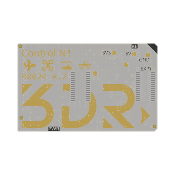 Control N1 (CN1) world’s smallest autopilot module and flight controller bottom view showing connector interface