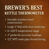 Brewer's Best Kettle Thermometer 3" Dial and 4" Probe