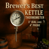 Brewer's Best Kettle Thermometer 3" Dial and 4" Probe