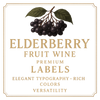 Elderberry Fruit Wine Labels 30 ct