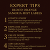 Blood Orange Sangria Mist Labels 30 ct