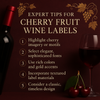 Cherry Fruit Wine Labels 30 ct.