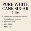Pure White Cane Sugar 4 lbs