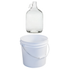 1 Gallon Glass Jug and 2 Gallon Fermenting Bucket with Lid Bundle