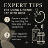 Picnic Tap with Hose 3/6" ID x 7/16" OD (2 ft piece)