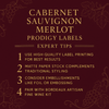 Cabernet Sauvignon Merlot Prodigy Labels