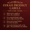 Syrah Prodigy Labels