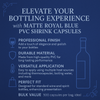 Matte Royal Blue PVC Shrink Capsules 500 Count