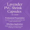 Lavender PVC Shrink Capsules 30 Count