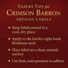 Crimson Barron Right Bank Bordeaux-Style Artisan Labels