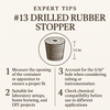 #13 Drilled Rubber Stopper