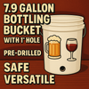 7.9 Gallon Bottling Bucket with 1" Hole