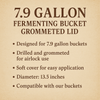 7.9 Gallon Fermenting Bucket Grommeted Lid
