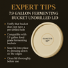 7.9 Gallon Fermenting Bucket Undrilled Lid