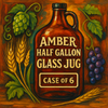 Amber Half Gallon Glass Jug (Case of 6) Amber Half Gallon Glass Jug (Case of 6)