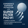 SUPER FILTER PAD #1 DRILLED (COARSE 5.0 MICRON) (3 ct)