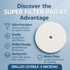 SUPER FILTER PAD #3 DRILLED (STERILE .5 MICRON)  (Pkg of 3)