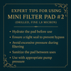MINI FILTER PAD #2 DRILLED (FINE 1.8 MICRON)  (3 ct)