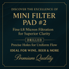 MINI FILTER PAD #2 DRILLED (FINE 1.8 MICRON)  (3 ct)
