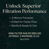 MINI FILTER PAD #3 DRILLED (STERILE .5 MICRON) (3 ct)
