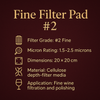 20 X 20cm FILTER PAD #2 (FINE 1.5 -2.5 MICRON) NO HOLES #8190
