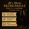20 X 20cm FILTER PAD #2 (FINE 1.5 -2.5 MICRON) NO HOLES #8190