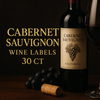 Cabernet Sauvignon Wine Labels 30 ct
