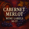 Cabernet Merlot Wine Labels 30 ct