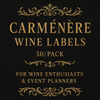 Carmenere Wine Labels 30 ct