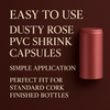 Dusty Rose PVC Shrink Capsules (500 Bulk)