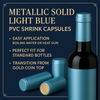 Metallic Solid Light Blue PVC Shrink Capsules (Bag Of 30)