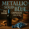 Metallic Solid Light Blue PVC Shrink Capsules (Bag Of 30)