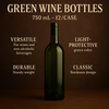 Green Wine Bottles 750 mL - 12/Case