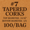 #7 Tapered Corks (100/Bag)