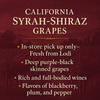 California Syrah-Shiraz Grapes