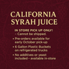 California Syrah Juice