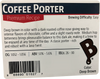 Coffee Porter Premium Beer Kit